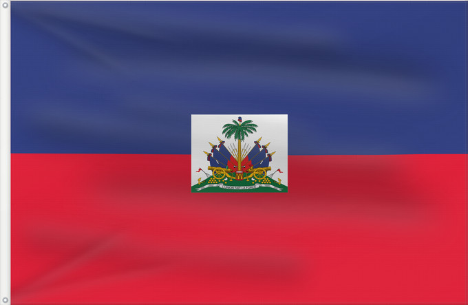 Flag, with two metal eyelets and reinforced hoist: Haiti civil Haiti Haïti Haití