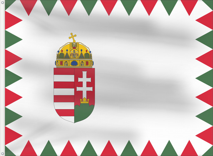 Flagge, mit zwei Metallösen und verstärktem Besatzband: Naval Ensign of Hungary