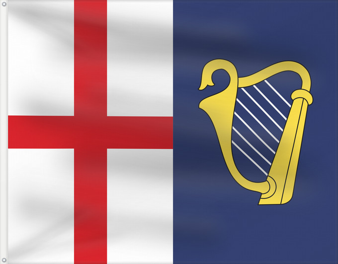 Flagge, mit zwei Metallösen und verstärktem Besatzband: Commonwealth  1649-1651	Commonwealth (1649-1651)	Commonwealth between 1649 and 1651