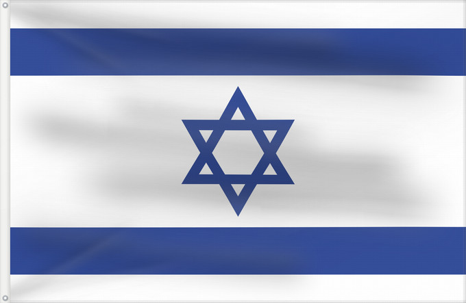 Flag, with two metal eyelets and reinforced hoist: Israel	D Israël	Israeliana	Israël	Israhēls fana	علم دولة إسرائيل	ܐܬܐ ܕܐܝܣܪܐܝܠ	Сьцяг Дзяржавы Ізраілю	Izraele	Israels	Σημαία του Ισραήλ	Israelo	پرچم اسرائیل	Iosrael	Brattagh Israel	דגל ישראל	Izraela	Izrael	Իսրայել դրոշը	Li flagga del Israel	ისრაელის დროშა	