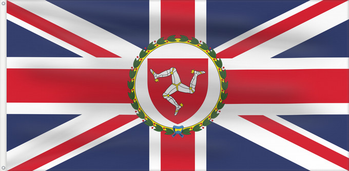 Bandera, con dos ojales metálicos y lado del asta reforzado: Lieutenant Governor of the Isle of Man	This flag was originally uploaded as w en Image Flag of the Governor of the Isle of Man	Lieutenant-Gouverneur de l'Île de Man	Teniente Gobernador de la Isla de Man	Vizegouverneur der Isle of Man	Luogotenente Governat