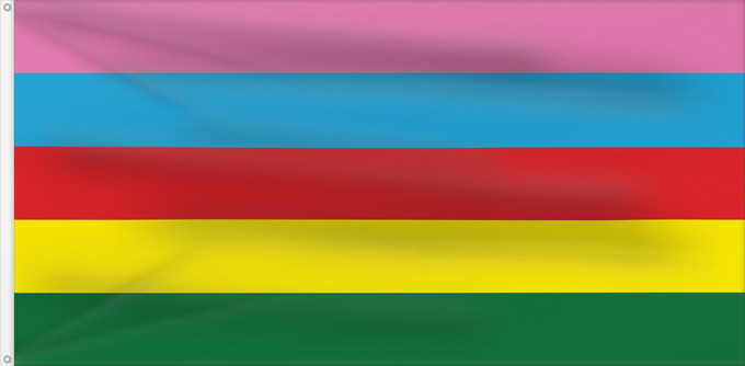 Flag, with two metal eyelets and reinforced hoist: Idar