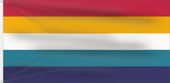 Bandera, con dos ojales metálicos y lado del asta reforzado: Jaipur
