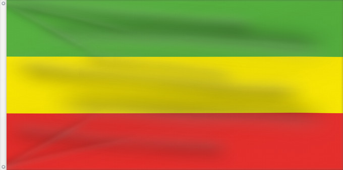 Bandera, con dos ojales metálicos y lado del asta reforzado: Palanpur