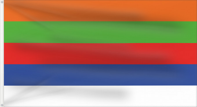 Bandera, con dos ojales metálicos y lado del asta reforzado: Sirohi