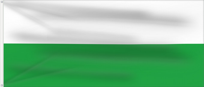 Drapeau, avec deux œillets métalliques et guindant renforcé : Tehga