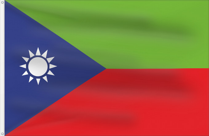 Flagge, mit zwei Metallösen und verstärktem Besatzband: Balutxistan Iranià	Iranian Balochistan	Baloutchistan iranien	Baluchistán Iraní	Iranisch-Belutschistan	Belucistan iraniano