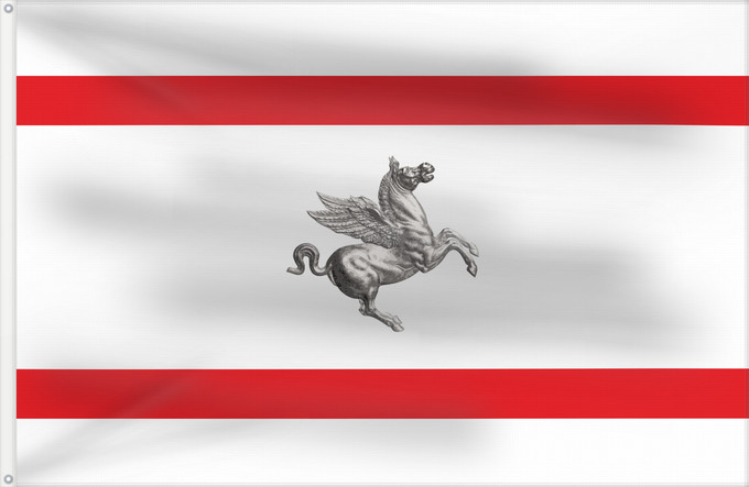 Flagge, mit zwei Metallösen und verstärktem Besatzband: Tuscany Italian region Tuscany Toscane Toscana Regione italiana Toscana Kan Tuscany