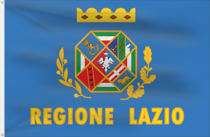 Drapeau, avec deux œillets métalliques et guindant renforcé : Lazio	Latium	Lacio