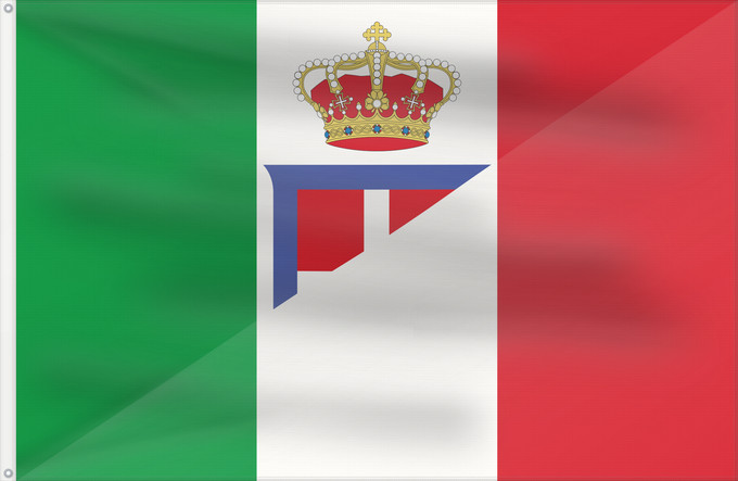 Flagge, mit zwei Metallösen und verstärktem Besatzband: Italy flags fusion	It is easy to put a border around this flag image