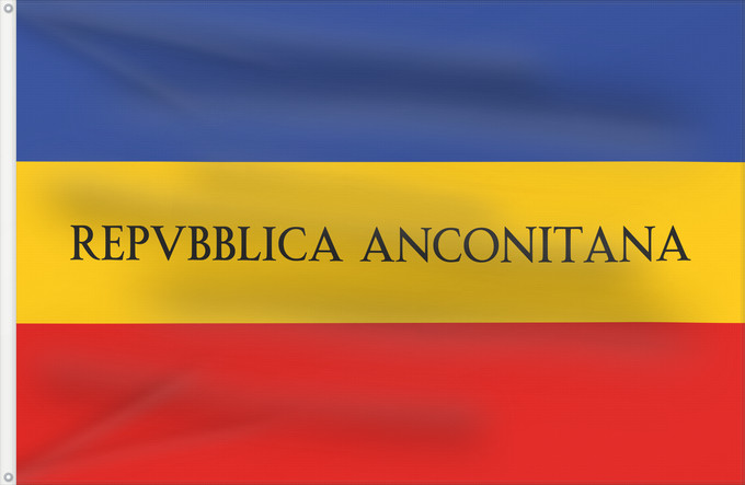 Flag, with two metal eyelets and reinforced hoist: Repubblica Anconitana