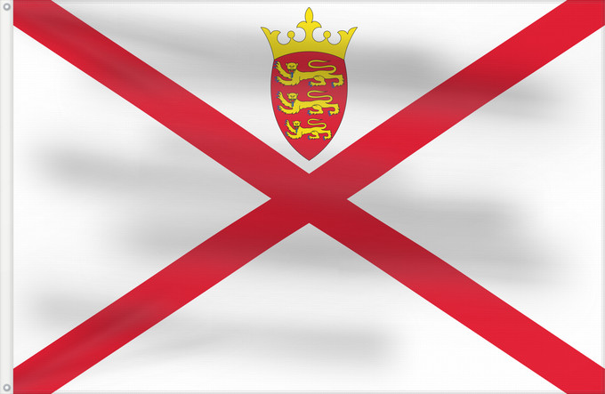Flag, with two metal eyelets and reinforced hoist: Jersey	Jersey (Kanalinsel)	Maglia