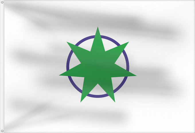 Drapeau, avec deux œillets métalliques et guindant renforcé : Aomori