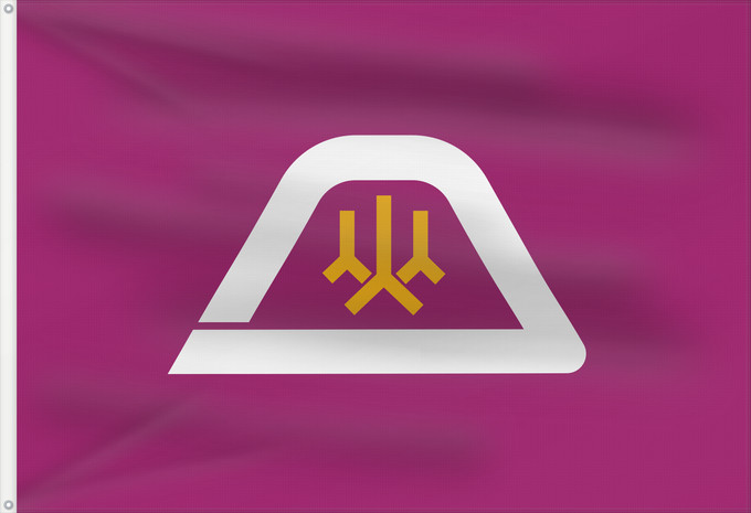Bandera, con dos ojales metálicos y lado del asta reforzado: Yamanashi Prefecture Yamanashi Prefectura de Yamanashi Präfektur Yamanashi 山梨県旗(1966年12月1日制定)
