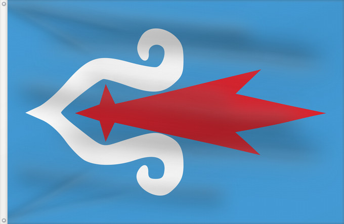 Drapeau, avec deux œillets métalliques et guindant renforcé : Ainu