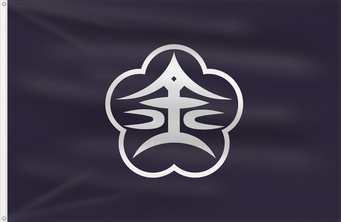 Flag, with two metal eyelets and reinforced hoist: Kanazawa, Ishikawa Kanazawa, Isikawa 金沢市旗 가나자와 시 기 金泽市旗 金澤市旗