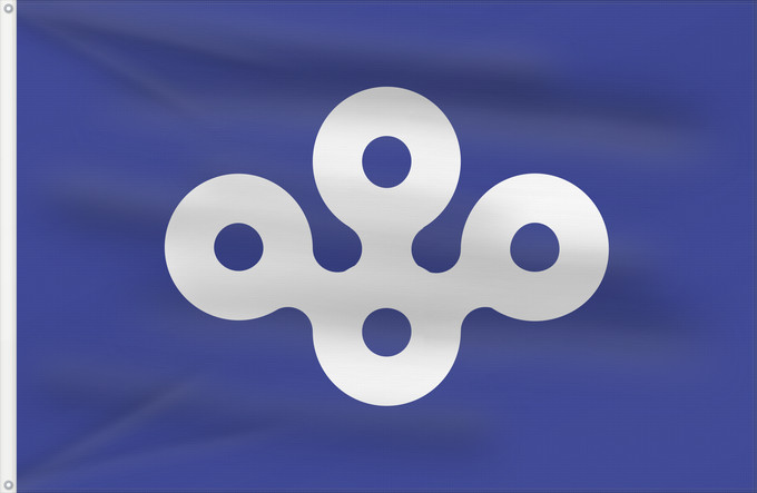 Flag, with two metal eyelets and reinforced hoist: Osaka Prefecture	Préfecture d'Osaka	Prefectura de Osaka	Präfektur Osaka	Prefettura di Osaka	Osaka Prefecture, Japan