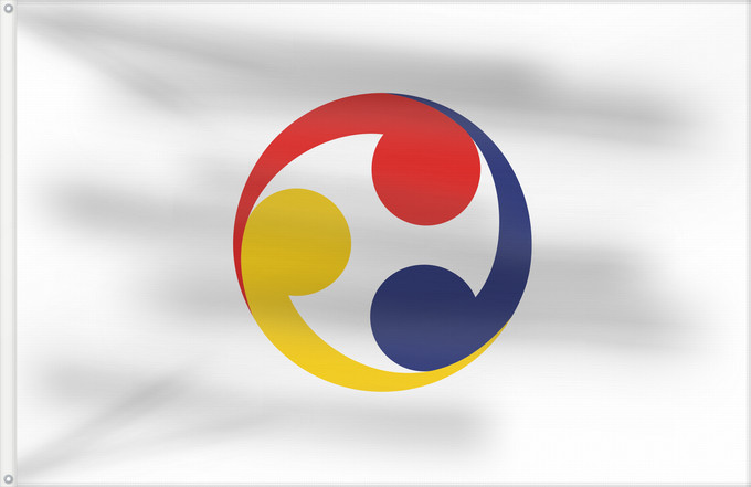 Flag, with two metal eyelets and reinforced hoist: Ryukyu Islands flag 1875-1879 Contrary to the file name