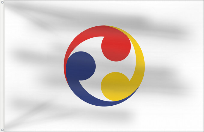 Flag, with two metal eyelets and reinforced hoist: Ryukyu Islands flag 1875-1879 cs Contrary to the file name