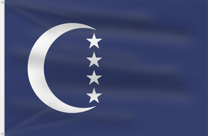 Flag, with two metal eyelets and reinforced hoist: Grande Comore Gran Comora