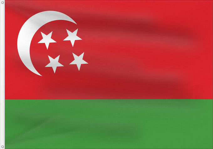 Flag, with two metal eyelets and reinforced hoist: Comoros  1975-1978	Comoros