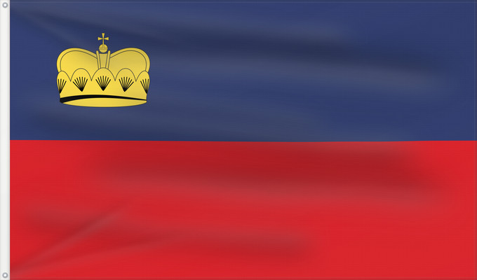 Drapeau, avec deux œillets métalliques et guindant renforcé : Liechtenstein 1937–1982 Liechtenstein (1937–1982) Liechtenstein 1937—1982