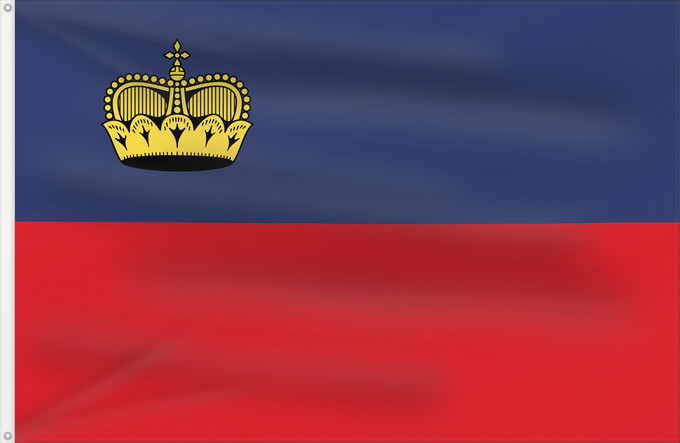 Drapeau, avec deux œillets métalliques et guindant renforcé : Liechtenstein Сцяг Ліхтэнштэйна Liĥtenŝtejno Liechtensteingo bandera Ala Liechtensteinê Dal Liechtenstein Флаг Лихтенштейна Lihtenštajna Прапор Ліхтенштейну
