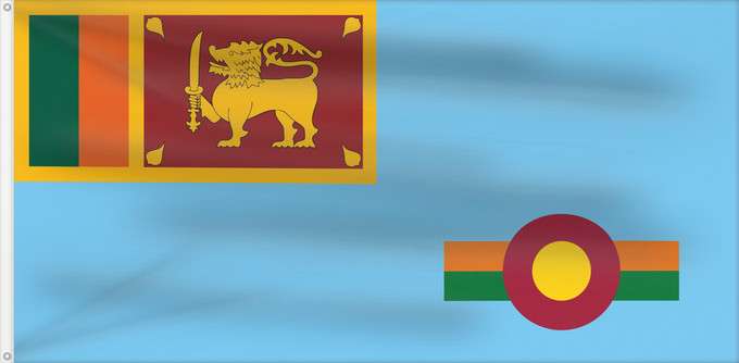Drapeau, avec deux œillets métalliques et guindant renforcé : Ensign of the Sri Lanka Air Force 1971-2010