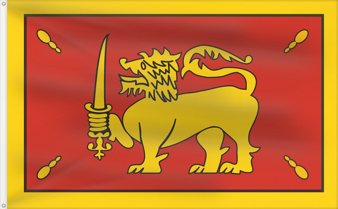 Flagge, mit zwei Metallösen und verstärktem Besatzband: King of Kandy in 1815	King of Kandy (1815)	Roi de Kandy (1815)	Rey de Kandy (1815)	König von Kandy (1815)	Re di Kandy (1815)