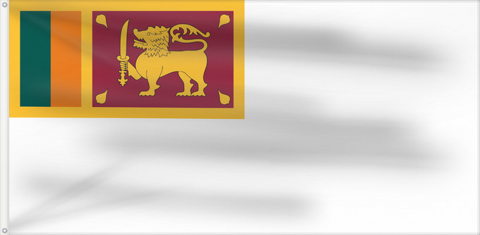 Drapeau, avec deux œillets métalliques et guindant renforcé : Naval Ensign of Sri Lanka