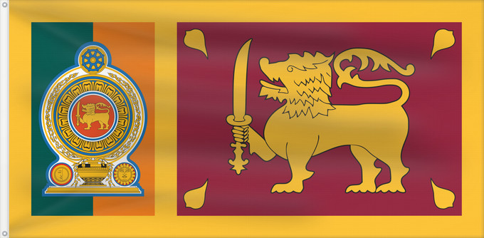 Drapeau, avec deux œillets métalliques et guindant renforcé : Sri Lankan Army