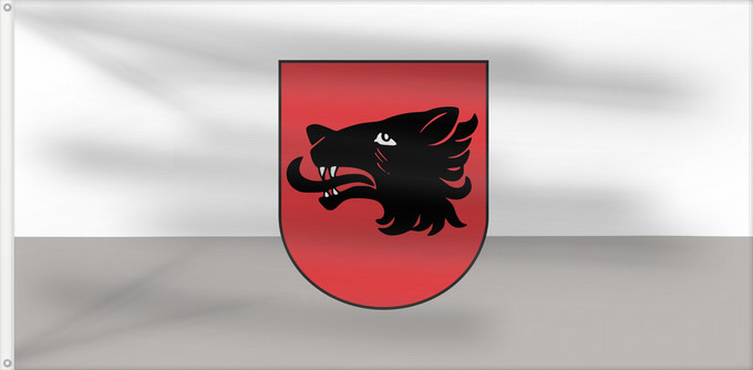 Bandiera, con due occhielli metallici e lato dell'asta rinforzato: Balvi City of Balvi, Latvia Balvu pilsētas
