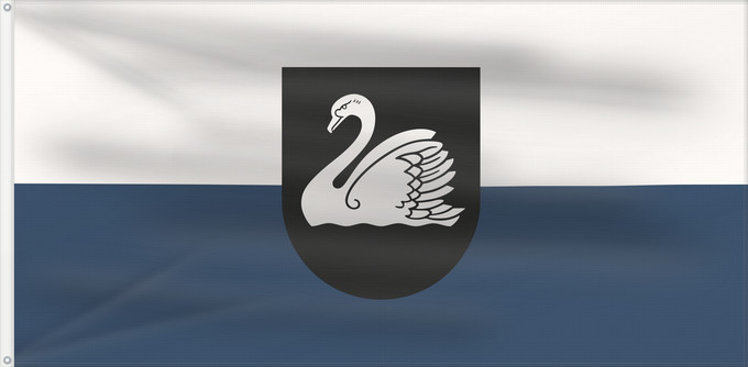 Flag, with two metal eyelets and reinforced hoist: Gulbene	Latvian city of Gulbene	Gulbenes pilsētas