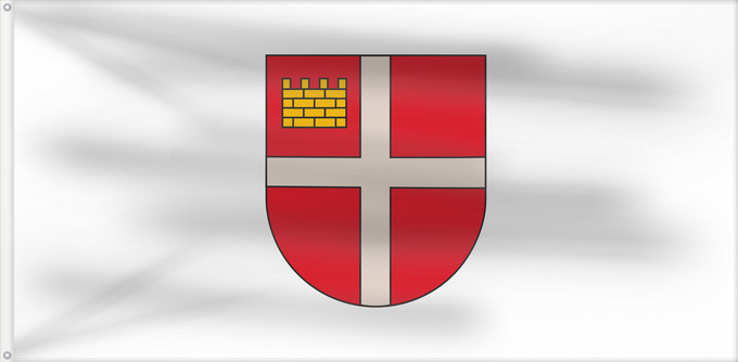 Flag, with two metal eyelets and reinforced hoist: Ikšķile Ikšķile, Latvia Ikšķiles