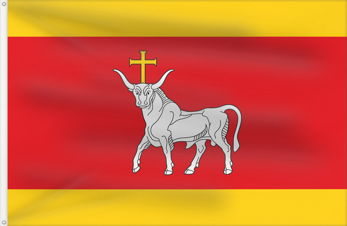 Drapeau, avec deux œillets métalliques et guindant renforcé : LTU Kaunas	Kowna