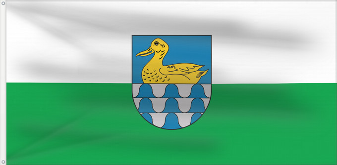 Drapeau, avec deux œillets métalliques et guindant renforcé : Lubāna	Lubāna, Latvia	Lubānas