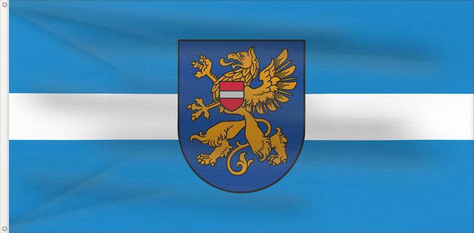 Bandera, con dos ojales metálicos y lado del asta reforzado: Rēzekne	W3C-validity not checked	Rēznis karūgs	Rēzeknes	Флаг города Резекне, Латвия