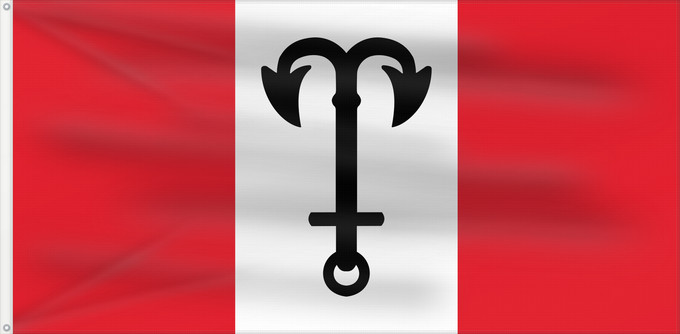 Flagge, mit zwei Metallösen und verstärktem Besatzband: Salacgrīva	Salacgrīva, Latvia	Salacgrīvas
