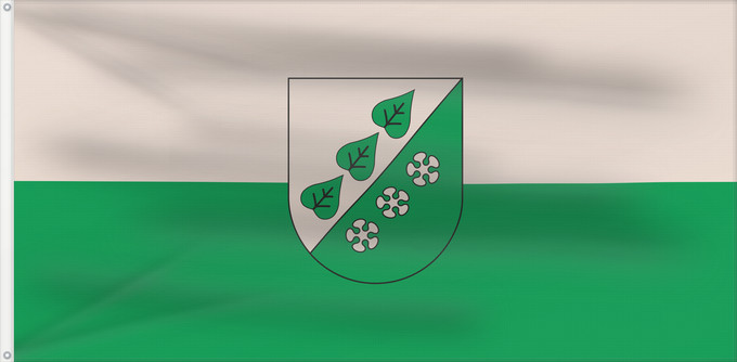 Bandiera, con due occhielli metallici e lato dell'asta rinforzato: Sigulda Sigulda, Latvia Siguldas pilsētas Прапор Сігулди