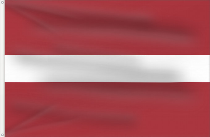 Flag, with two metal eyelets and reinforced hoist: Latvia	Lettonie	Letonia	Lettland	Lettone	Letland	Letónia	Łotwy	Сьцяг Латвіі	Национално знаме на Латвия	Lotyšská vlajka	Letlands	Σημαία της Λεττονίας	Latvio	Läti lipp	Latvian	Laitvia	Latvije	Lettország	ლატვიის დროშა	Latvijos	Latvejas karūgs	Latvijas	Tal-La