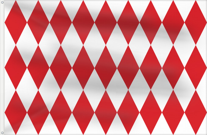 Flag, with two metal eyelets and reinforced hoist: Monaco XIV-XVIII Mónaco XIV-XVIII