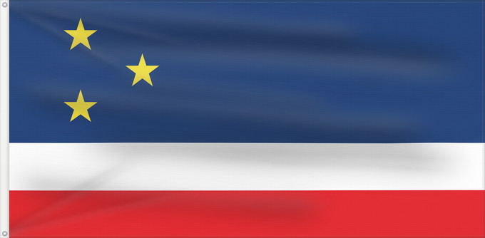 Flag, with two metal eyelets and reinforced hoist: Gagauzia Gagouzie Gagauzien Gagauz Yerin bayraı Стягул Гэгэузией Găgăuziei Флаг Гагаузии Прапор Гагаузії