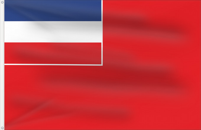 Bandera, con dos ojales metálicos y lado del asta reforzado: Naval Ensign of Serbia and Montenegro