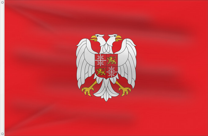 Bandera, con dos ojales metálicos y lado del asta reforzado: Naval Jack of Serbia and Montenegro