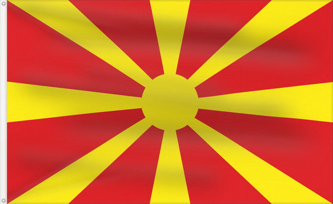 Bandera, con dos ojales metálicos y lado del asta reforzado: Macedonia - initial design	The initial design of the Macedonian flag as seen during Miroslav Grčev s exhibition	Macédoine (conception initiale)	Macedonia (diseño inicial)	Mazedonien (Entwurf)	Macedonia (design iniziale)	Првичниот дизајн за македонското зн