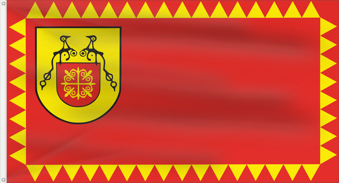 Flag, with two metal eyelets and reinforced hoist: Rankovce Municipality Rankovce Municipality, Macedonia Municipalité de Rankovce Municipalidad de Rankovce Gemeinde Rankovce Comune di Rankovce Знаме на Општина Ранковце