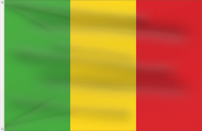 Flag, with two metal eyelets and reinforced hoist: Mali	Malí	علم مالي	Mali finifana	Malija	Raaya bu Mali