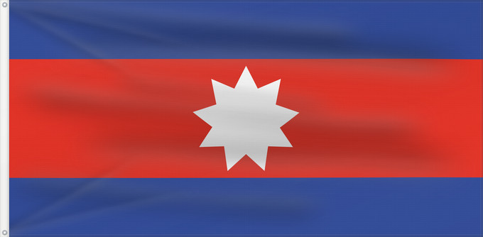 Drapeau, avec deux œillets métalliques et guindant renforcé : Wa	Cambodia