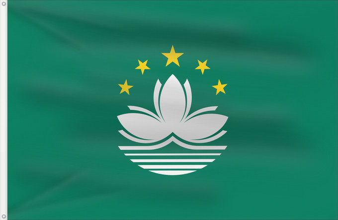 Bandera, con dos ojales metálicos y lado del asta reforzado: Macau	Macao	Região Administrativa Especial de Macau	​澳門特別行政區區旗 / Ó̤-muòng Dĕk-biék Hèng-céng-kṳ̆ kṳ̆-gì	Macaa	​澳門特別行政區區旗	​澳門特別行政區區旗 / Àu-mûn Thi̍t-phe̍t Hàng-tsṳn-khî khî-khì	マカオの旗	Aumın	마카오의 旗 / 마카오의 기	​澳門特別行政區之區旗	Флаг Макао	Makao	ئاۋمېن بايرىقى	Прапор А