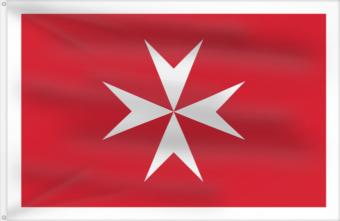 Flag, with two metal eyelets and reinforced hoist: Malta Malte